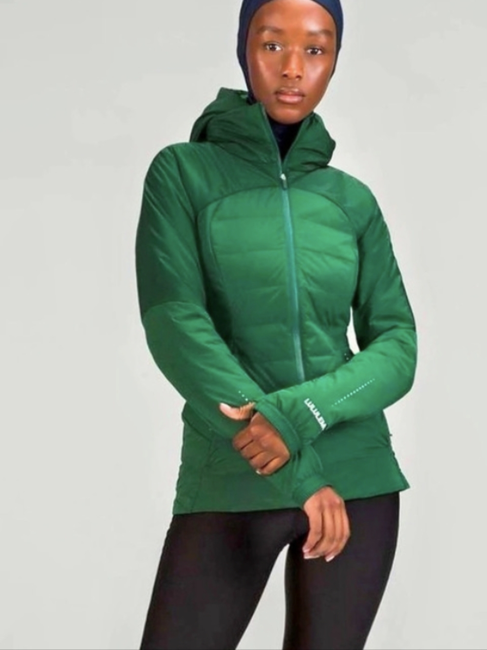 Lululemon Down for It All Jacket Everglade Green Puffer Size 10